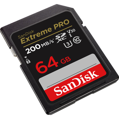 SanDisk Carte MicroSD Extrême PRO 64 Go jusqu'à 200Mo/s