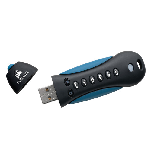 Vært for Utænkelig vokal Corsair 64GB Flash Padlock Secure USB 3.0 Flash CMFPLA3B-64GB