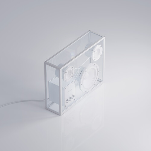 Transparent Bluetooth Speaker (White with White Wiring) TS-W B&H