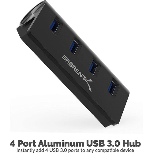 USB 3.0 4-Port Hub (Black)