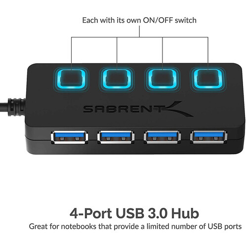Sabrent 13-Port USB 2.0 Hub with Power Adapter HB-U14P B&H Photo