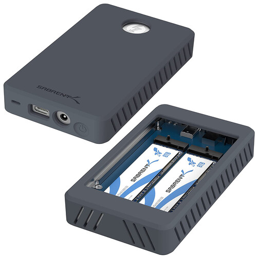 Sabrent Thunderbolt 3 Dual NVMe M.2 SSD Enclosure EC-T3DN B&H