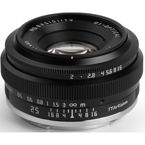 TTArtisan 25mm f/2 Lens for FUJIFILM X C2520-B-X B&H Photo Video