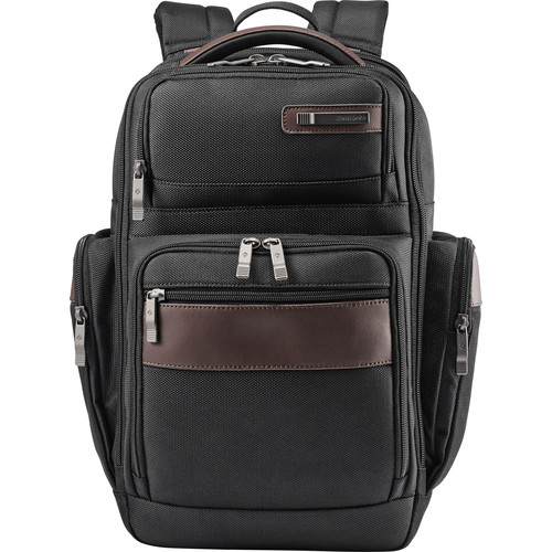 Samsonite Kombi 4 Square Backpack (Black/Brown) 92312-1051 B&H