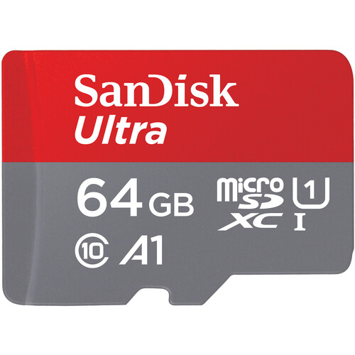 SanDisk Ultra 64GB MicroSDXC Class 10 UHS Memory Card Speed Up To 30MB/s  With Adapter - SDSDQUA-064G-U46A [Old Version]