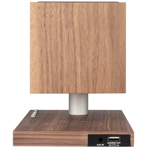 Tivoli Revive Bluetooth Speaker with Wireless Charging Pad and Lamp  (Walnut/Gray)