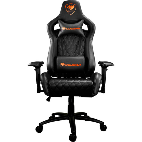 Gaming chair Cougar Armor S black computer, up to 120 kg, PU leather, 4D,  180°