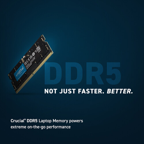 Crucial 32GB Laptop DDR5 5200 MHz SO-DIMM Memory CT2K16G52C42S5