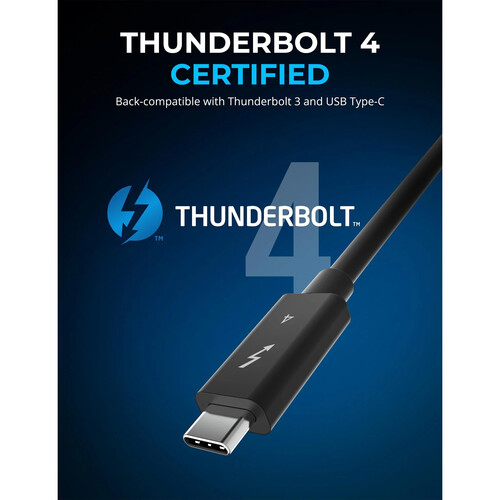 Sabrent Thunderbolt 4 Passive Cable (3.3') CB-T4M1 B&H Photo