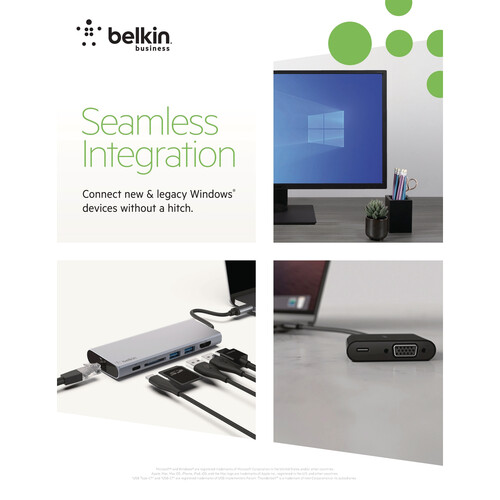 Belkin USB-A to Gigabit Ethernet Adapter B2B048 B&H Photo Video