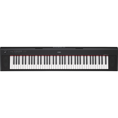 Yamaha NP-12 Piaggero Portable Piano-Style Keyboard with AC Adapter (Black)