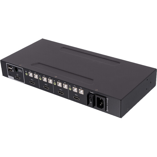 IOGEAR - GCS1314TAA4C - 4-Port Single View HDMI Secure KVM Switch w/CAC and  Audio
