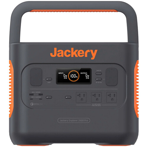 Jackery Explorer 2000 PRO Portable Power Station with Two SolarSaga 200W  Solar Panels