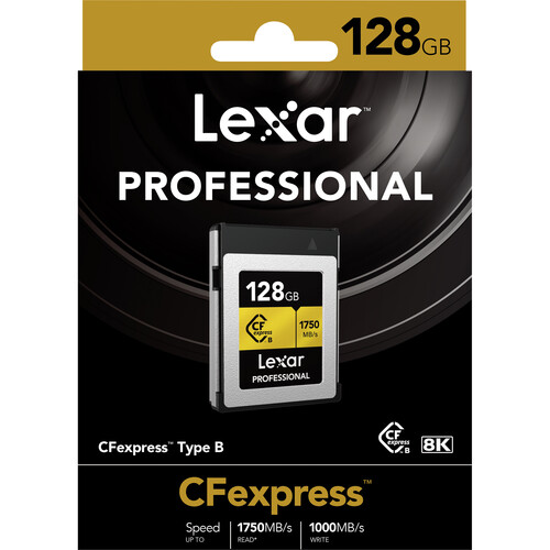 Lexar 128GB Professional CFexpress Type B Card LCXEXPR128G-RNENG