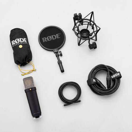 Rode NT1 5th Generation Condenser Microphone with SM6 Shockmount and Pop  Filter