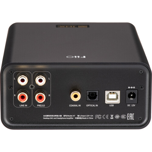 FiiO K7 Desktop USB DAC and Headphone Amplifier (Black) K7 B&H