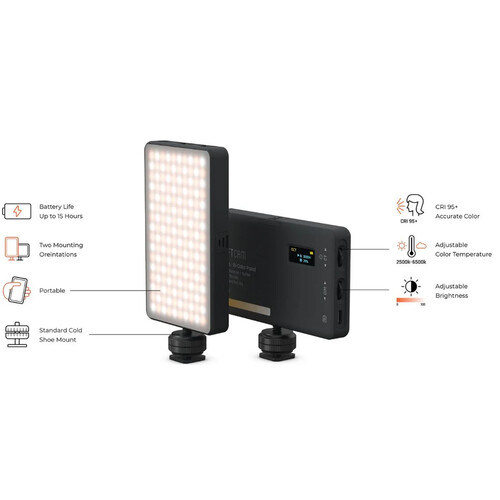 ShiftCam ProLED Bi-Color Panel Vlogging and Selfie Light, Black