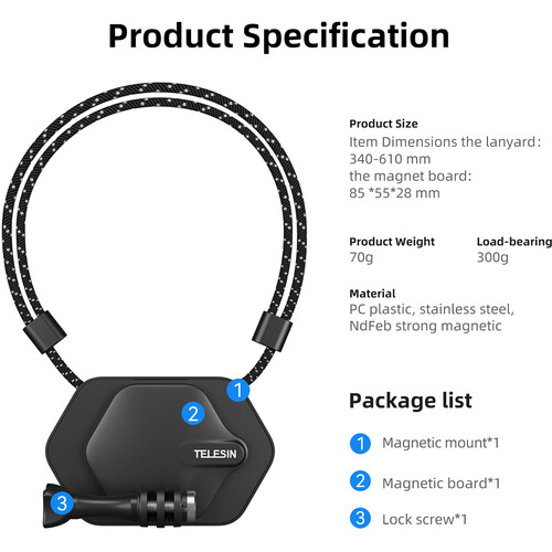Magnetic Mount for Action Cameras - تلسین