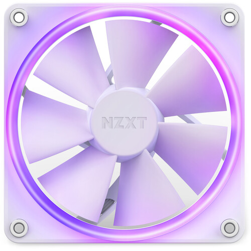 NZXT F120 RGB Core Fan - RF-C12TF-B1 - 120mm Hub-Mounted RGB Fan - Sublime  RGB Lighting - PWM Control - Triple, 120mm Case Fan - Black 