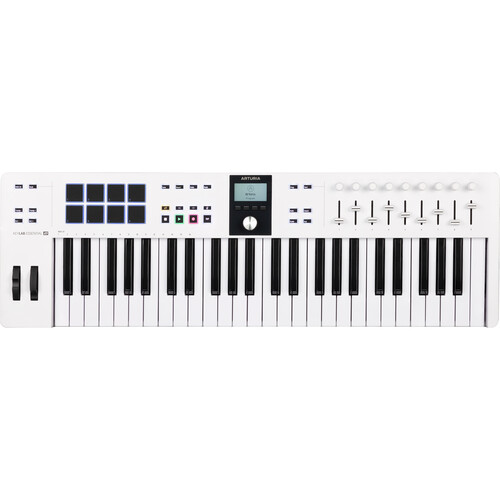 Arturia KeyLab Essential mk3 49-Key Universal MIDI Controller and Software  (White)