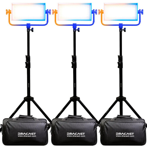 Dracast L500 Plus Series Bi-Color LED 3-Light Kit DRPLK3X500BK