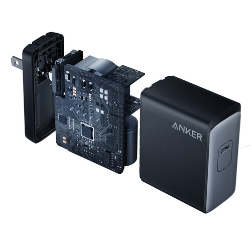 ANKER 717 USB-C 140W GaN Charger (Black/Silver) A2341111 B&H