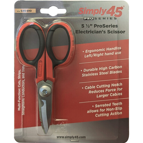 Simply45 S45-810 ProSeries 5 1/2 Heavy Duty Electrician Scissors