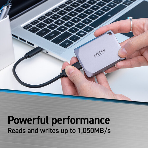 Crucial X9 Pro 1TB Portable SSD - Up to 1050MB/s Read and Write