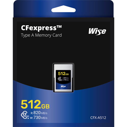 Wise Advanced 512GB CFX-A Series CFexpress Type A Memory Card