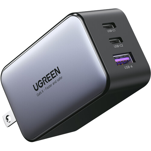 UGREEN Nexode 65W GaN II 3-Port USB Wall Charger (Gray) 10334