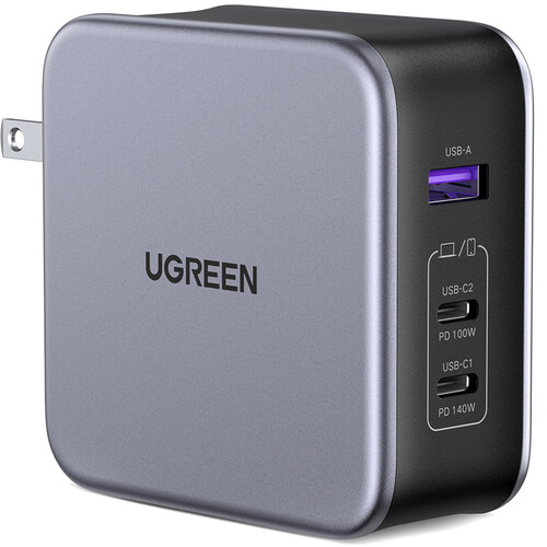 Buy UGREEN 90549 140W PD Nexode GAN 3 Port USB C 3.1 Charger (Grey) Online  at Best Prices in India - JioMart.