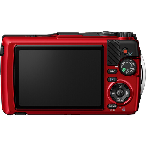 OM SYSTEM Tough TG-7 Digital Camera B&H (Red) V110030RU000 Photo