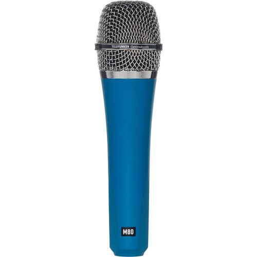 Telefunken M80 Custom Handheld Supercardioid Dynamic Microphone (Blue Body,  Chrome Grille)
