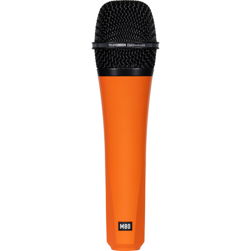 Telefunken M80 Custom Handheld Supercardioid Dynamic Microphone (Orange  Body, Black Grille)