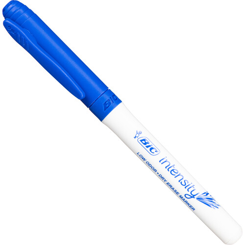 BIC Intensity Low Odor Dry Erase Pocket Marker Fine Point (Blue, 12-Pack  Box)