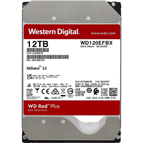 WD 12TB Red Plus 7200 rpm SATA III 3.5