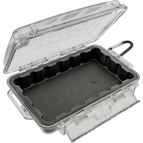 Ruggard Clear Hard Case with Black Lining (Small) with Crushproof Clear Exterior Protective Rubber