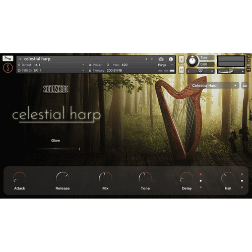 Harp store virtual instrument