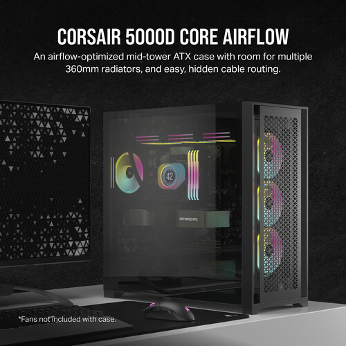 Corsair 5000D RGB AIRFLOW Mid-Tower Desktop Case CC-9011242-WW