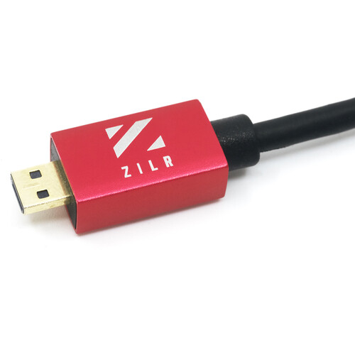 ZILR HyperThin Ultra High-Speed Micro-HDMI to HDMI Cable with Ethernet 17.7 Standard, 2.1, Color 8K Support, 15', Length 17.5' 5.3 M, Base Models