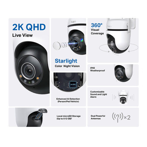 TP-Link Tapo C200 2MP Pan & Tilt Wi-Fi Security Camera with Night Vision