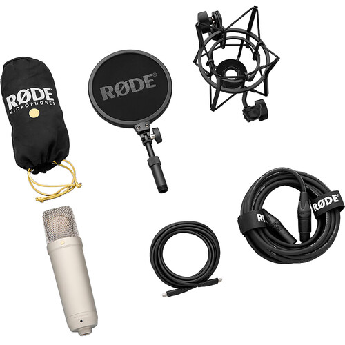 RODE NT1 5th Generation Large-Diaphragm Cardioid Condenser XLR/USB  Microphone (Black)