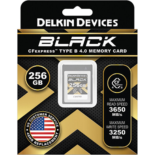 Delkin Devices 256GB BLACK 4.0 CFexpress Type B Memory DCFX4B256