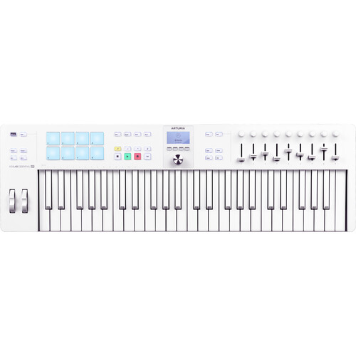 Arturia KeyLab Essential mk3 49-Key Universal MIDI Controller and Software  (Alpine White)