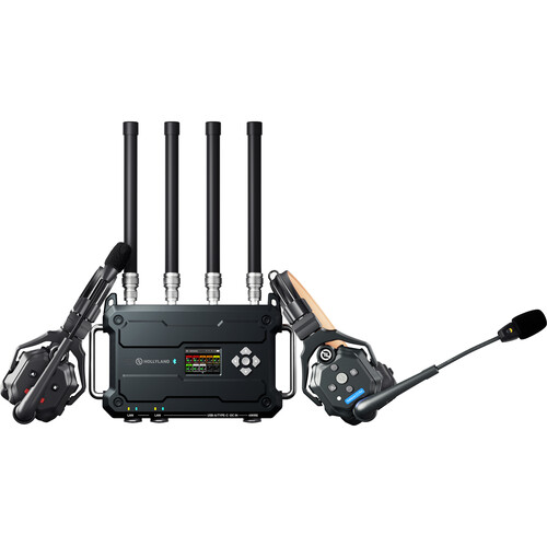Hollyland Solidcom C1 Pro Roaming Hub 10S Full-Duplex Wireless Intercom System with 10 Single-Ear Headsets (V-Mount, 1.9 GHz)