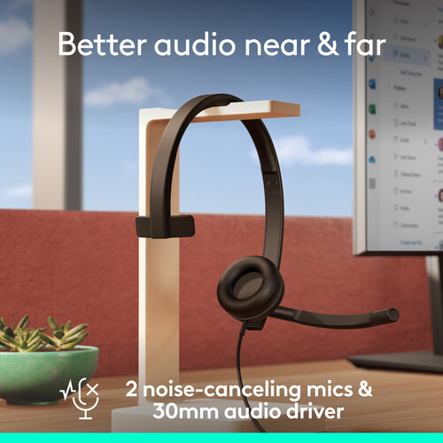 Logitech H570e Wired USB-C Mono Headset (Microsoft Teams) — фото 3