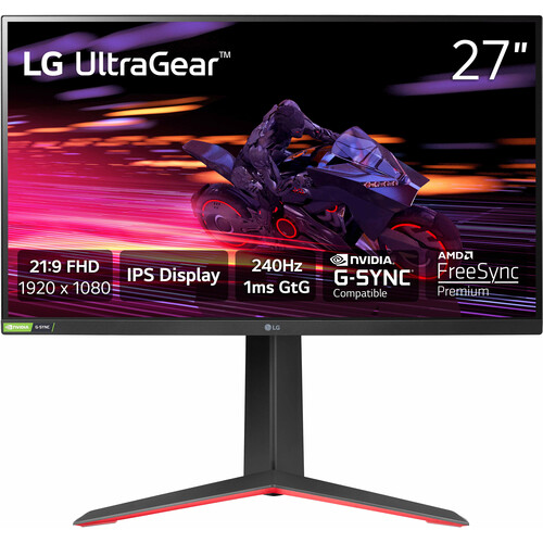 Monitor para juegos LG UltraGear de 27" Full HD HDR de 240 Hz