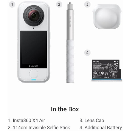 Insta360 X4 Air 360° Action Cam Starter Bundle (Arctic White)