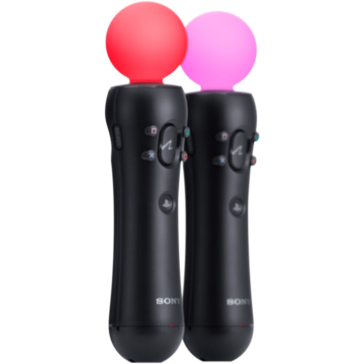 2 playstation move motion controllers