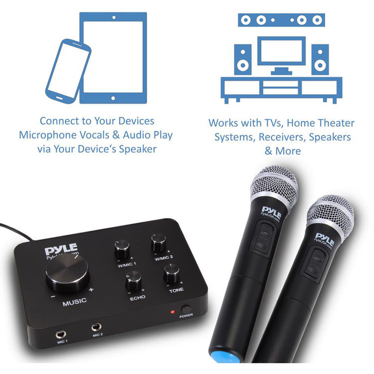 pyle karaoke microphone system